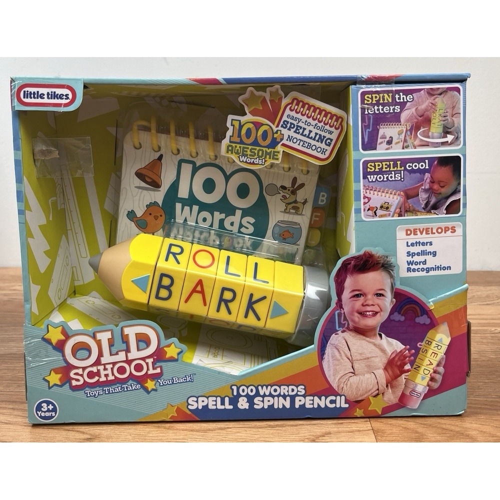 Little Tikes Old School 100 Words Spell & Spin Pencil NEW in Package